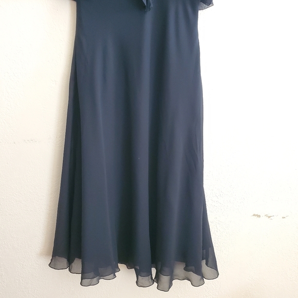 alain manoukian Midi Ruffle V-neck Dress - Picture 3 of 10